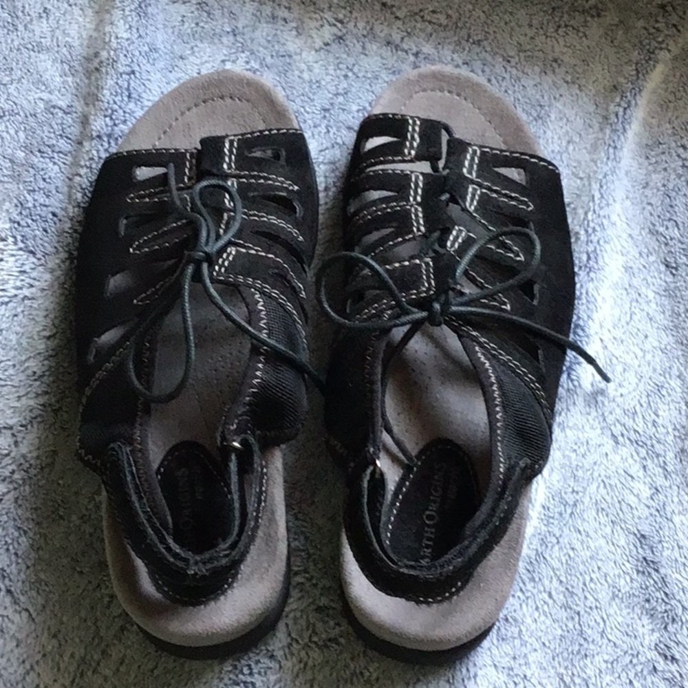 Earth Origins Lace Up Velcro Sandals